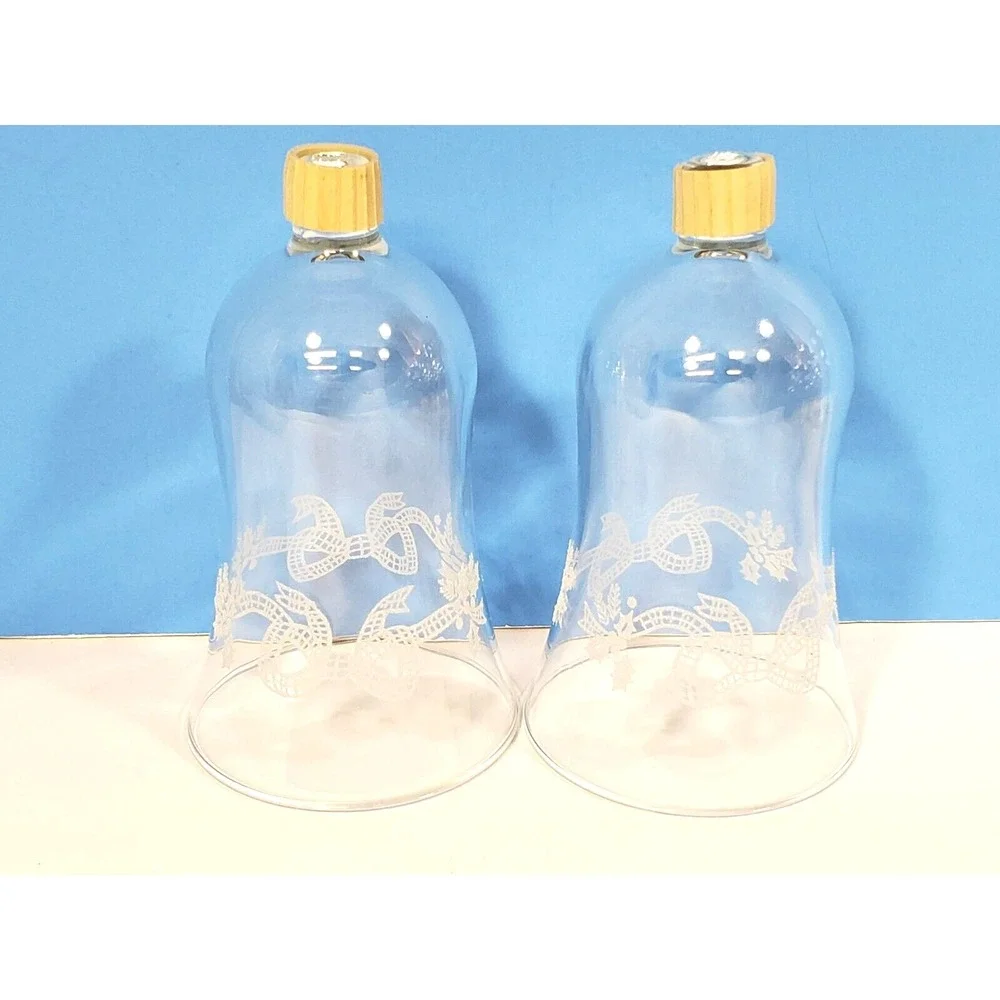 Votive Cups Peg Candle Cups  Etched Ribbon Bows Homco Home Interiors Qty 2